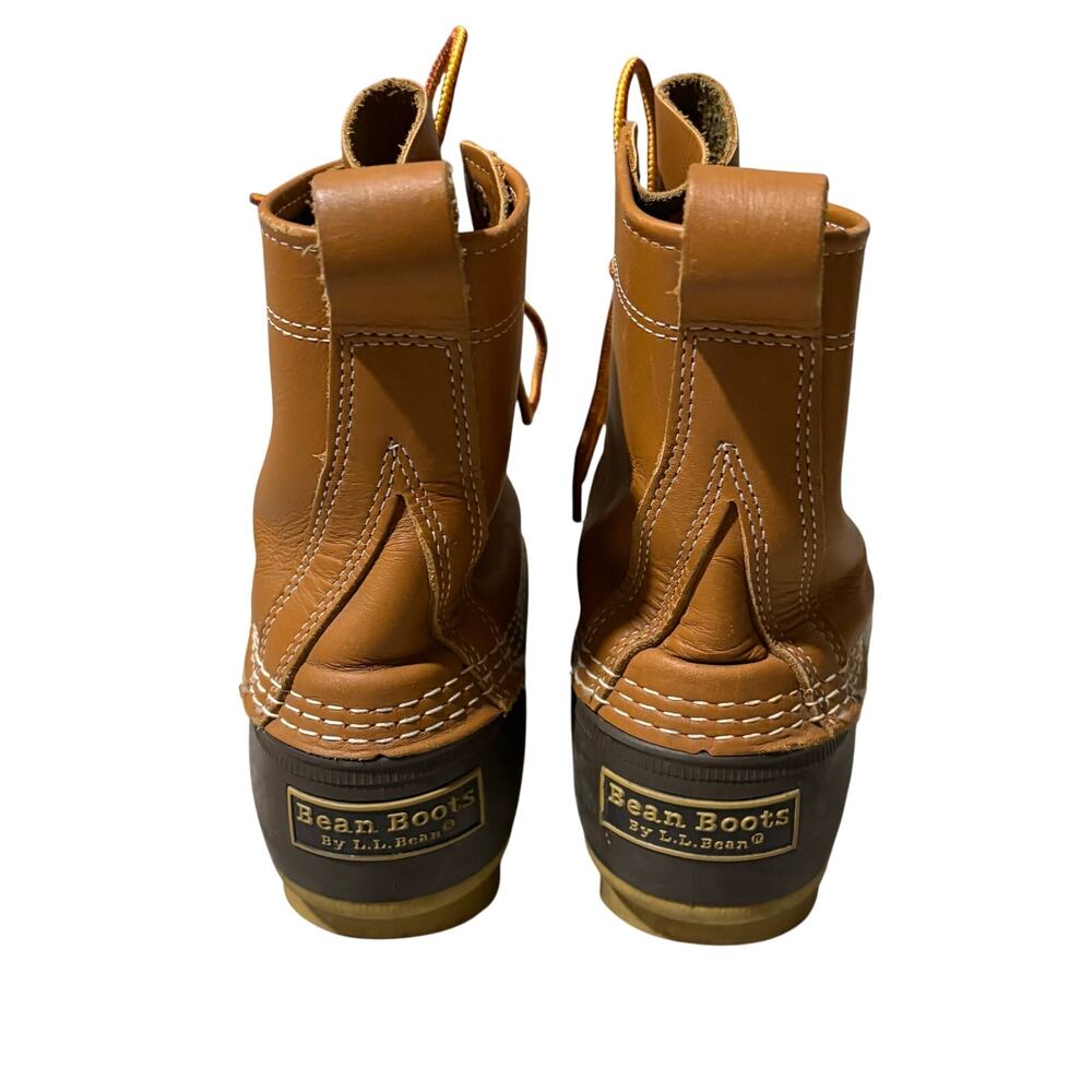 LL Bean Maine Hunting‎ Shoe Duck Bean 8" Boots Brown Vintage Made In USA Mens 7 - Picture 4 of 9
